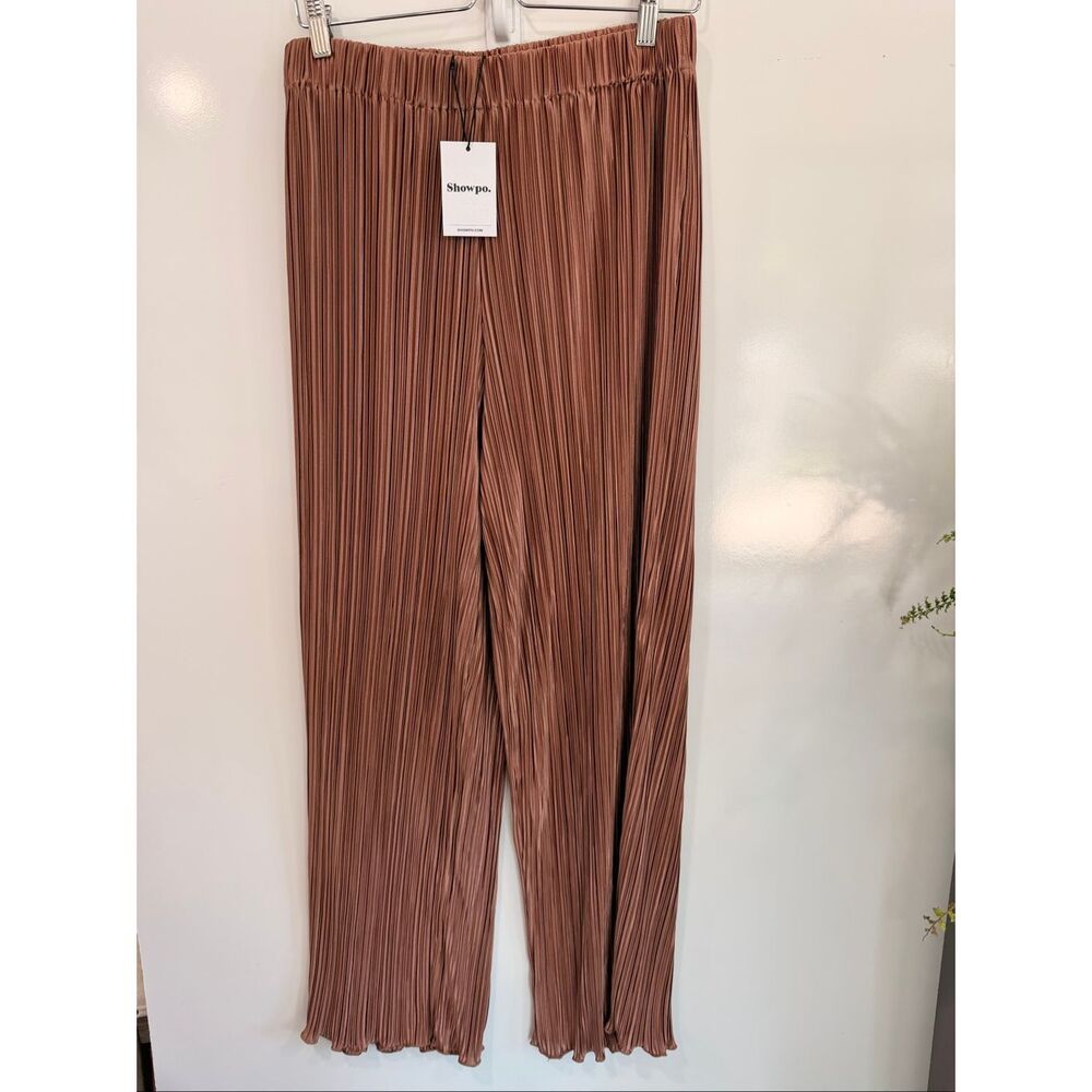 NWT‎ Showpo Aluna Plisse 2 Piece Set US 10 Brown - Picture 7 of 11